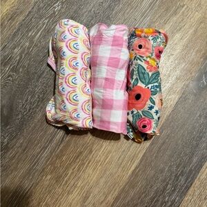 Little Sleepies Crescent Bamboo Sleepers Girls Lot Size Newborn